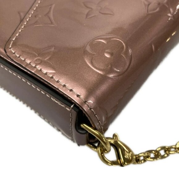 Auth LOUIS VUITTON Pochette Felice M69793 Rose Pearl Monogram Vernis - FH5210 - Picture 8 of 14